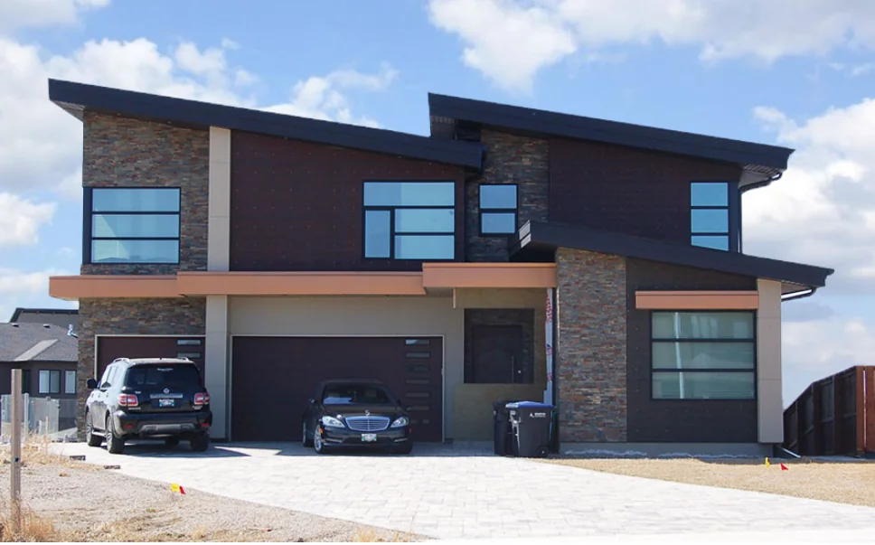Finished modern residence built with AirLight panel envelope